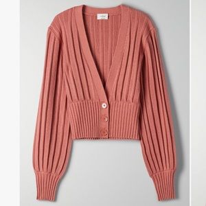 Aritzia Wilfred Plunge Front Cardigan